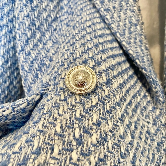 NWT Zara Double Breasted Textured Weave Blazer S - Picture 9 of 16